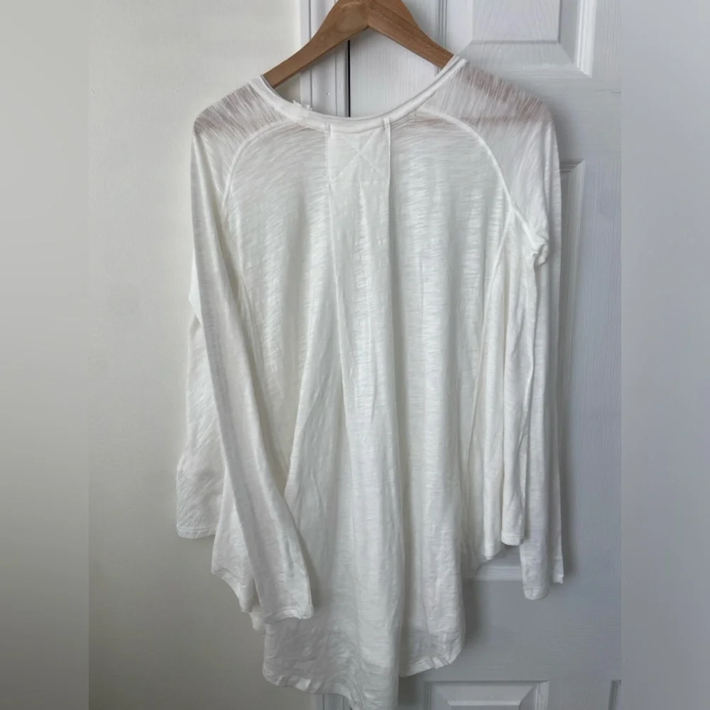 New Free People Aria Trapeze White Long Sleeve Top XS